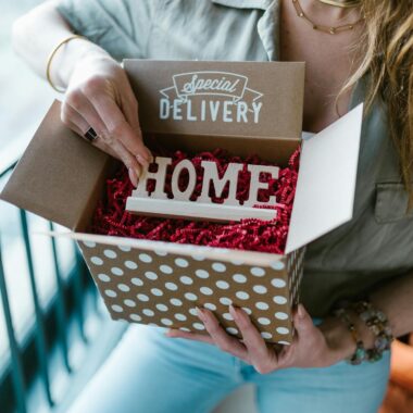 Woman Holding Happy Birthday Cake